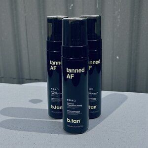 BTAN TANNED AF DARKEST 1 Hour Self Tan Mousse - 6.7 Oz Each 3 pack
